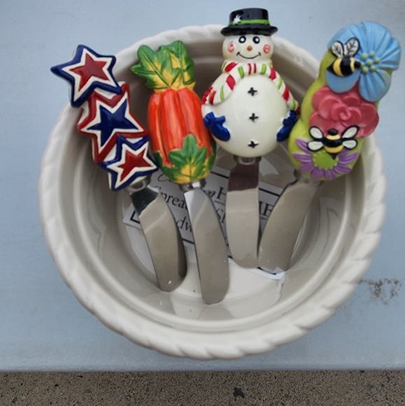 Celebrate home dish and spreaders stoneware - Picture 3 of 3